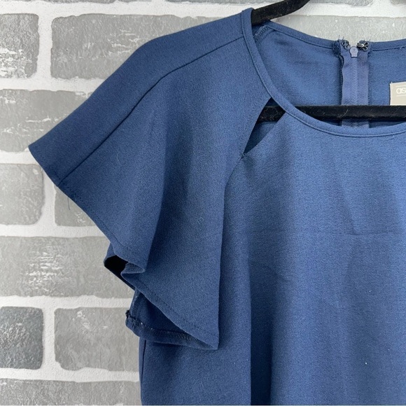 ASOS Double layer mini wiggle dress navy size 4 - Picture 2 of 8